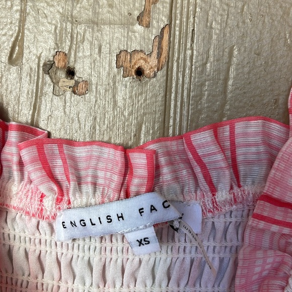 English Factory plaid ruffle midi dress in red - Picture 7 of 10